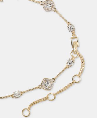 Crystal Station Collar Necklace, 16" + 3" extender