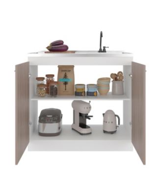 Extremo Kitchen Storage Cabinet with 2 Doors and 3 Shelves