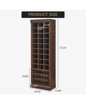 Shoe Storage Cabinet with 27 Cubbies and Tall Boot Racks,Tall Shoe Rack Organizer Cabinet