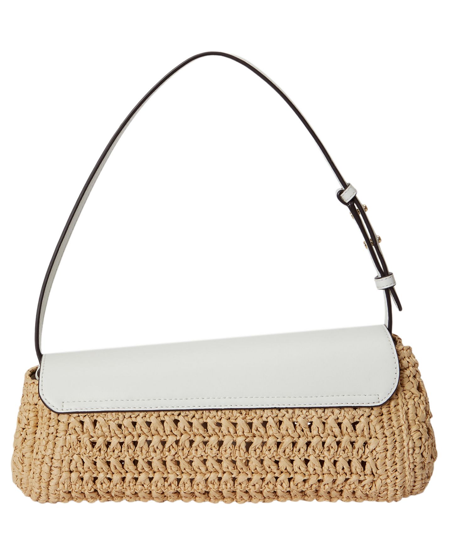 Женская сумка Lauren Ralph Lauren Tasha Small Straw East-West Shoulder, цвет: Белый — фото 3