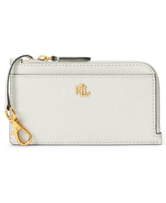 Textured Leather L-Zip Card Case 