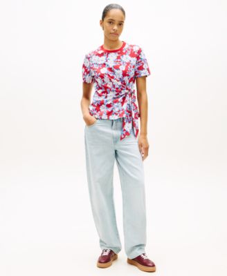 Women's Knot Detail Short-Sleeve T-Shirt