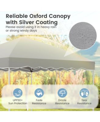 Foldable 10x10 ft Pop-Up Canopy Tent with Wheeled Carry Bag