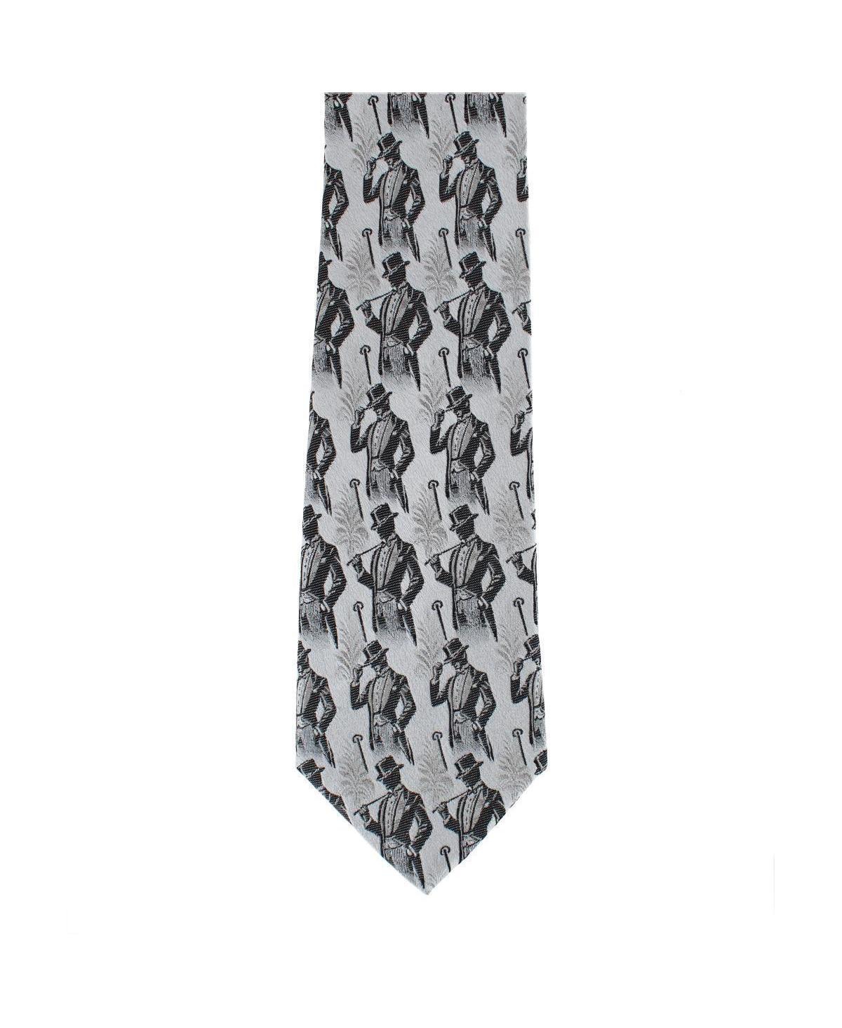 Trafalgar Big & Tall Ambrose Dapper Night Silk Novelty Silk Necktie and Pocket Square