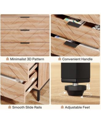 31" Wide Night Stand with Metal Legs