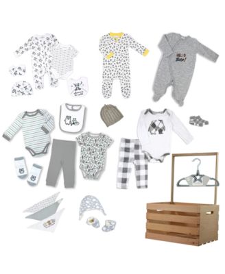 Baby Boys' 1st Year Baby Shower Gift Crate, 33-Piece Set
