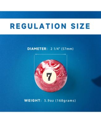 2 1/4-Inch Marble Swirl Professional Regulation Size Billiards Pool Balls Set, Standard 16 Balls Set