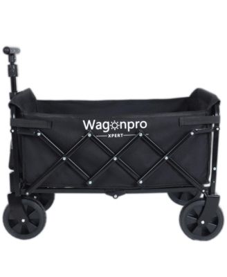 All-in-One Convertible Folding Wagon Cart - Expandable Dual-Layer Wagon with All Terrain Wheels, 225lbs Capacity for Camping, Grocery