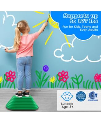 11-Piece Kids Steppingstones Stackable Balance Blocks for Indoor & Outdoor Play