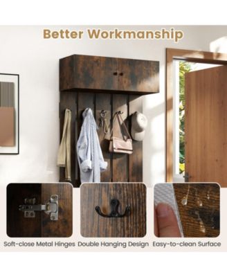 Entryway Wall Coat Rack Wall Mounted Coat Clothes Rack