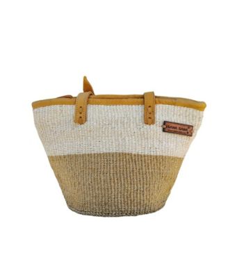 Peaceful Life Handmade Medium Sisal Straw Basket Tote Busket