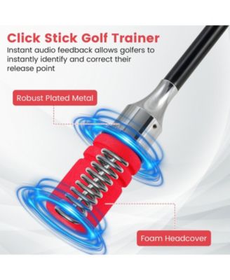 Golf Swing Trainer Click Stick for Speed, Flexibility, Balance & Tempo
