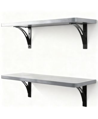 Wooden Wall Shelves Set of 2 - Easy Install, Sturdy, Multi-Use
