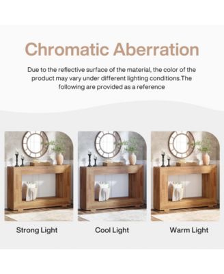 Farmhouse Console Table, 47 Inches Entryway Console Table with Storage, Industrial Hallway Accent Table for Living Room, Entrance