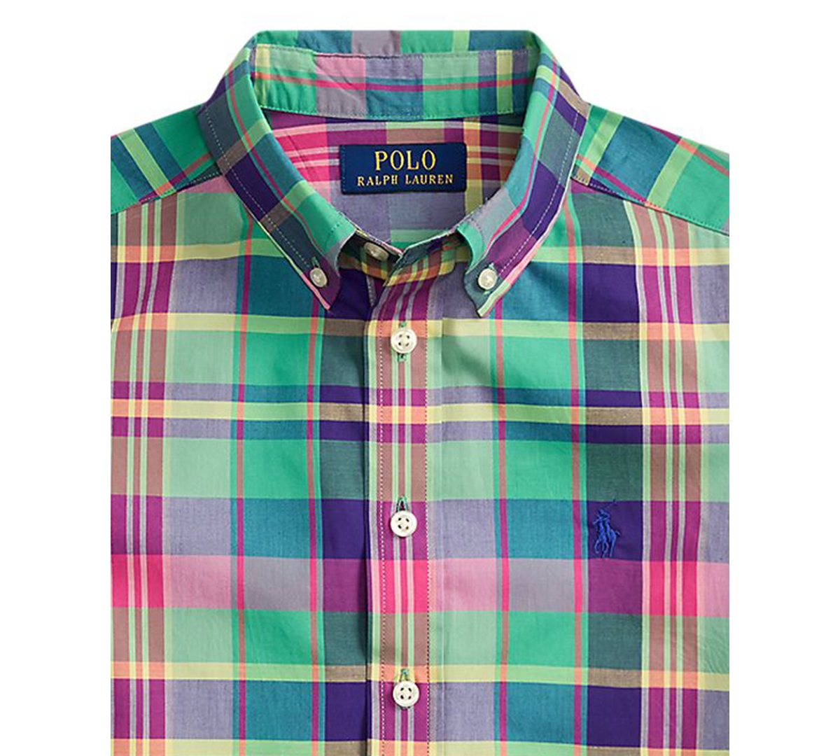 Polo Ralph Lauren Boys 8-20 Gingham Cotton Poplin Short-Sleeve Shirt