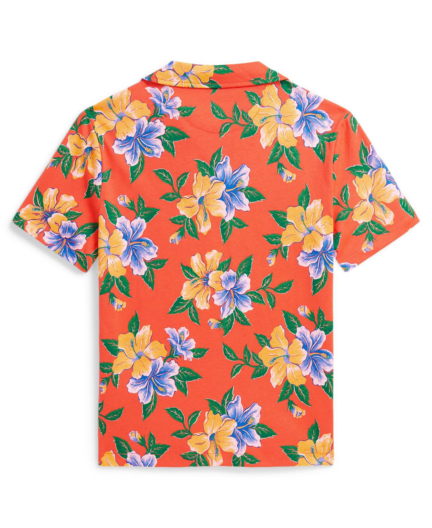 Boys' 8-20 Floral-Print Jersey Polo Shirt