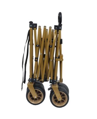 Heavy-Duty Collapsible Wagon - All-Terrain Utility Car, Ultra-Stable Frame, 1:6 Fold Ratio, 480lbs Capacity for Outdoor Activities, Shopping