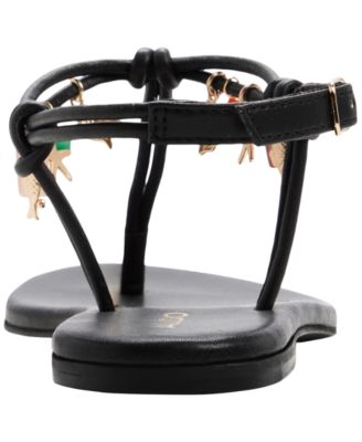 Women's Seajewels T-Strap Round Toe Flat Sandals