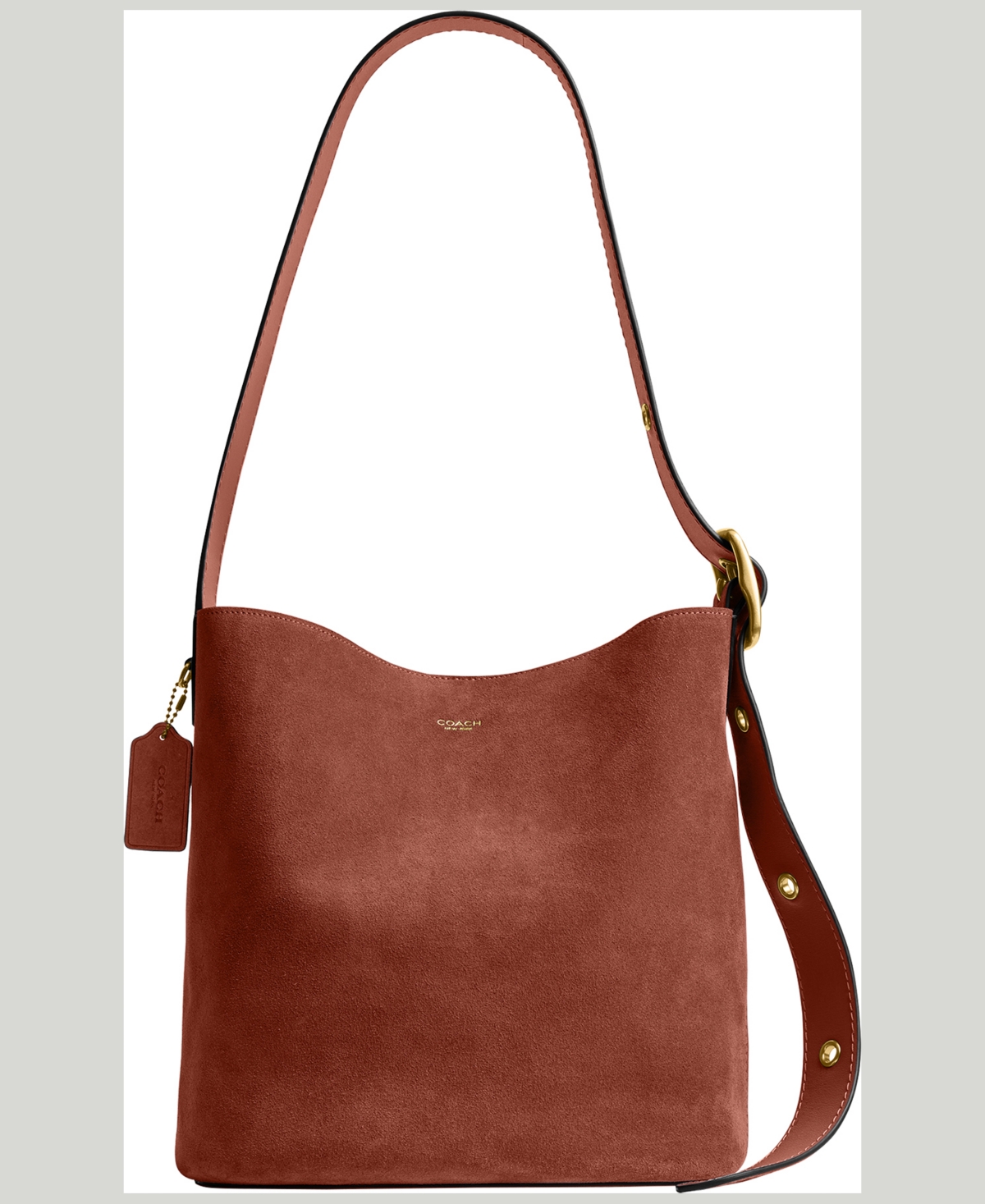 Coach Bleecker Medium Suede Bucket Bag