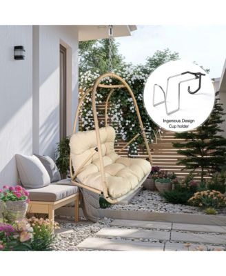 Wicker Rattan Swing Egg Chair without Stand