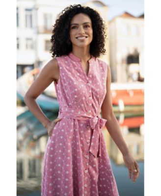 Women's Broderie Embroidered Shirt Dress