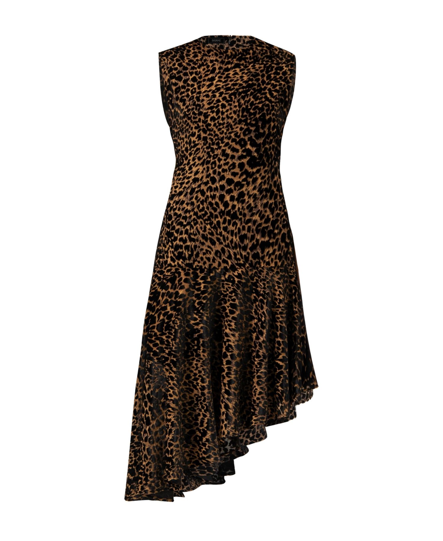 Women's Asymmetric Animal Print Dress