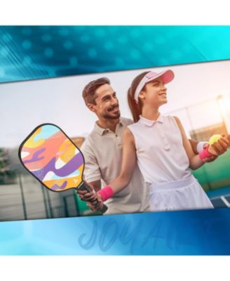 USAPA-Approved Pickleball Paddles Set of 2 with 4 Balls & Bag - 7.5oz Lightweight Carbon Fiber Honeycomb Core