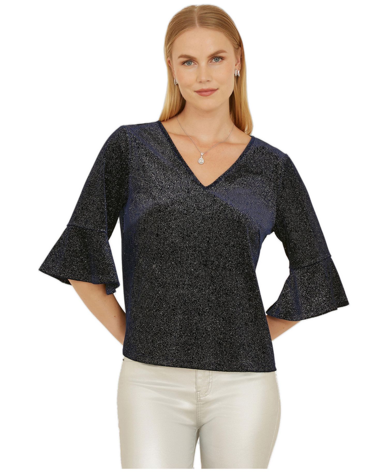 Women's Fluted Sleeve Relaxed Fit Top