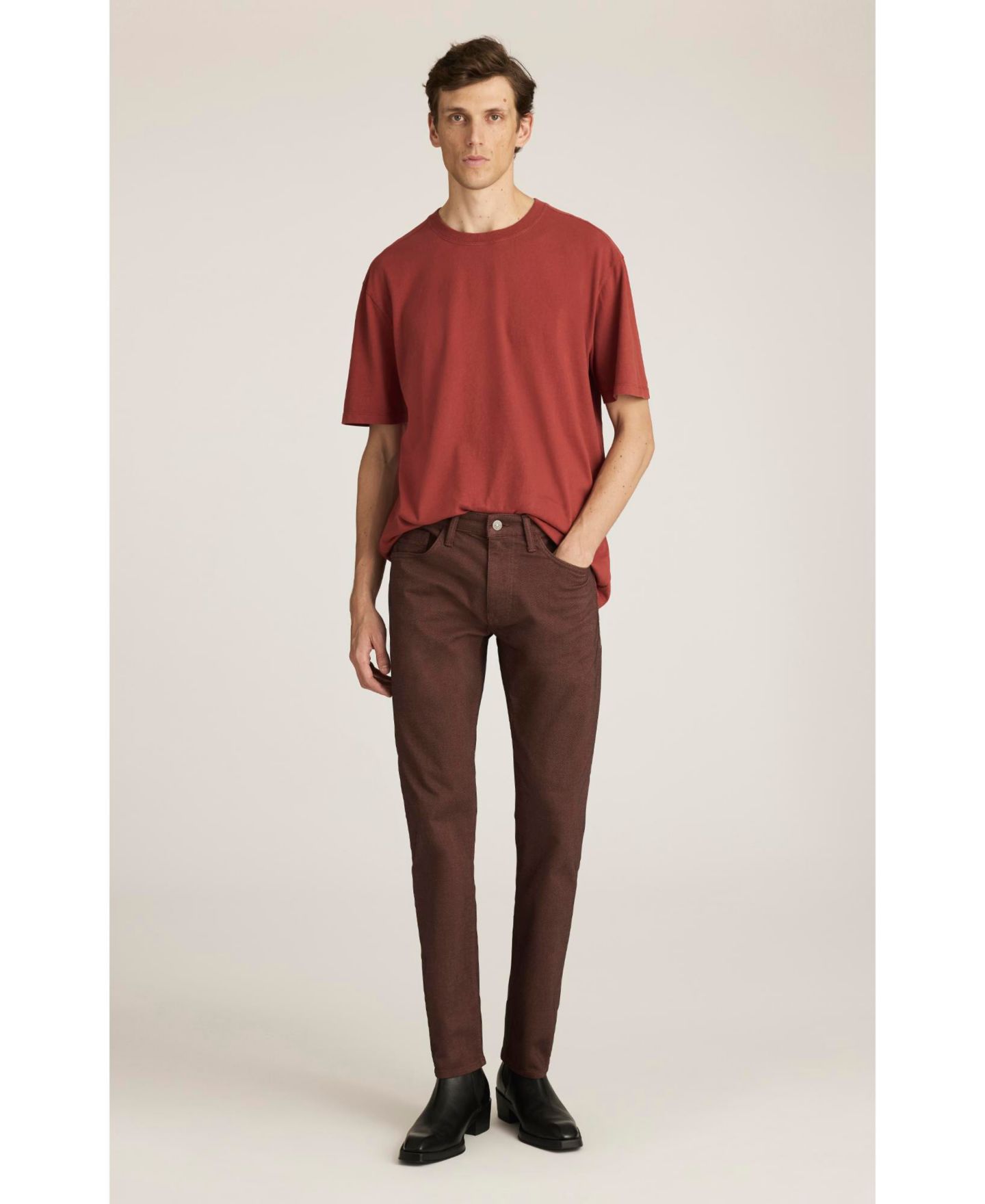 Мужские джинсы Mavi Jeans Rosewood Athletic Marcus Slim Straight Leg, цвет: Медный — фото 1