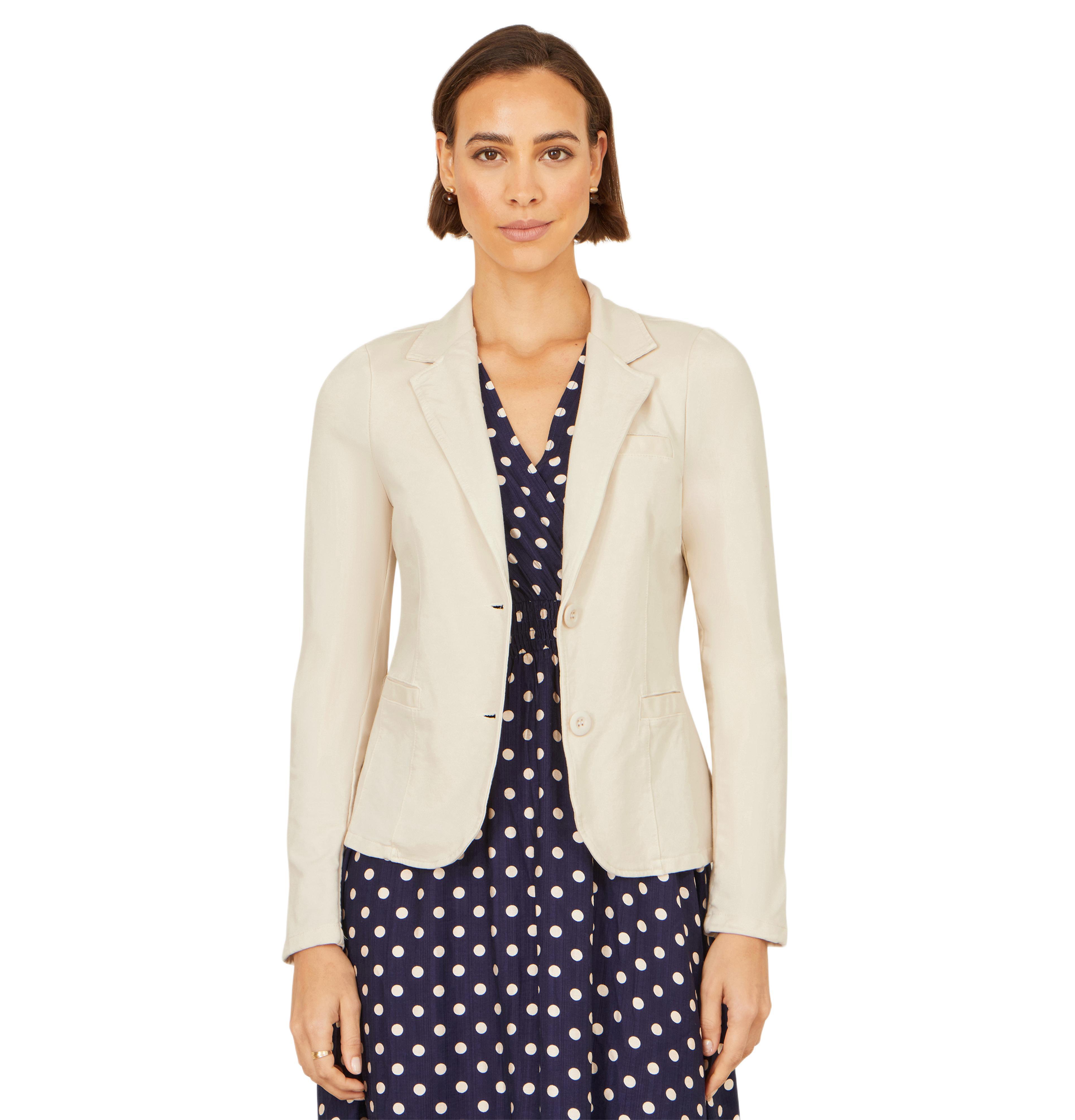Yumi Women's Stretch Cotton Blazer