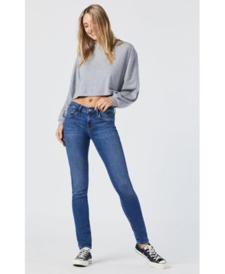 Women's Alexa Mid Rise Skinny in Mid Supersoft Denim