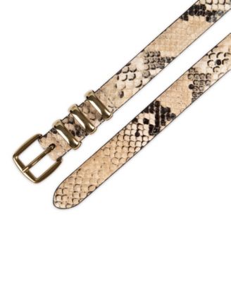 Women's Skinny Triple Metal Keeper Dress Belt