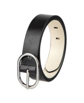Women's Two-In-One Center Bar Reversible Leather Belt