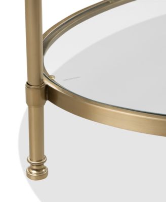 Isla 59" Glass Oval Coffee Table