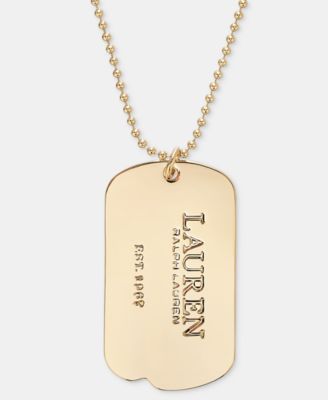 Gold-Tone 36" Logo Tag Pendant Necklace