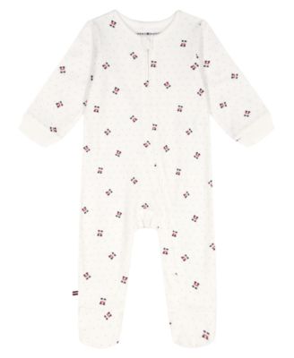 Baby Boys' Logo Print Zip-Up Footed Coverall