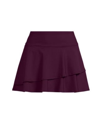 Plus Size High Waisted Tulip Hem Swim Skort