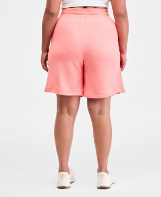 Plus Size Cotton-Blend Pull-On Bermuda Shorts
