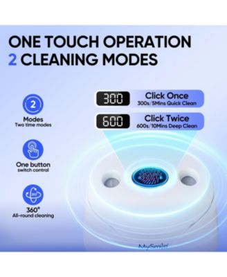 Ultrasonic Retainer Cleaner Machine, 200 mL, 45kHz with Digital Timer for Denture, Aligner, Braces, Mouthguard, & Jewelry