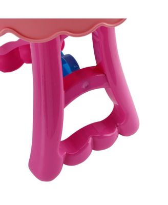 Toddler Vanity Set, Light-Up Mirror with Music, Stool & 29 Pretend Play Accessories