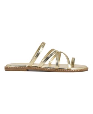 Women's Digen Strappy Toe Loop Flat Slip-On Sandals