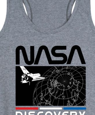 Plus Size NASA Discovery Racerback Graphic Crewneck Tank Top