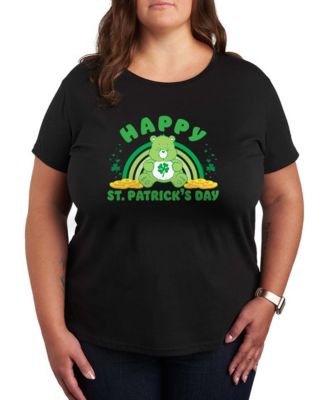 Plus Size Care Bears Happy St. Patrick's Day Crewneck T-Shirt