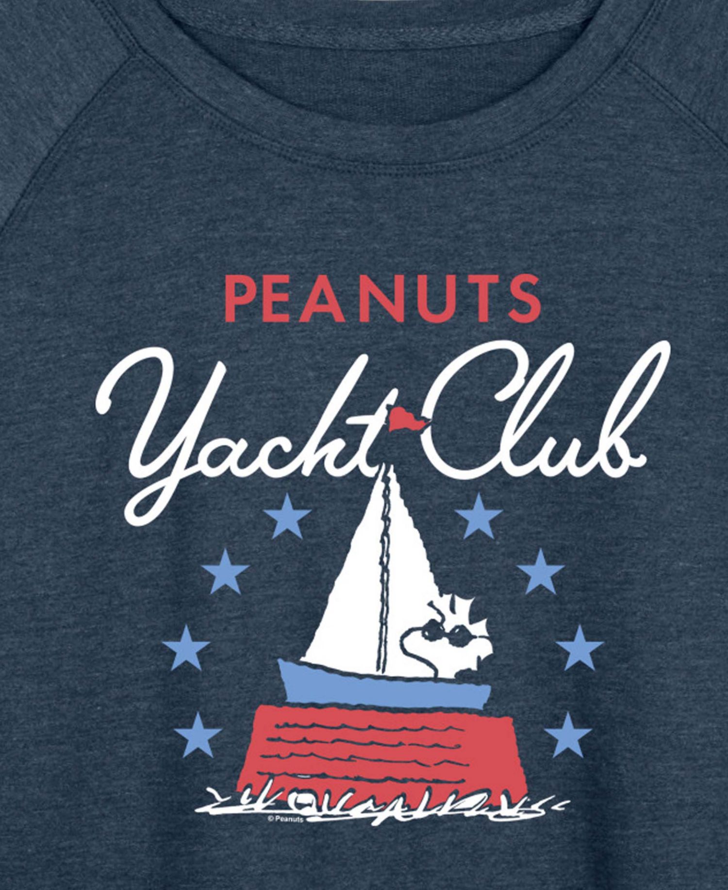 Plus Size Peanuts Patriotic Yacht Club French Terry Long-Sleeve Sweatshirt