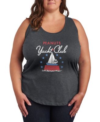 Plus Size Peanuts Patriotic Yacht Club Graphic Tank Top
