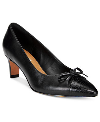 Clarks Collection Women&#39;s Crewso Calica Kitten-Heel Pumps - Pumps - Shoes - Macy&#39;s