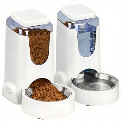 Automatic Pet Feeder & Water Dispenser for Small Medium Dogs Cats