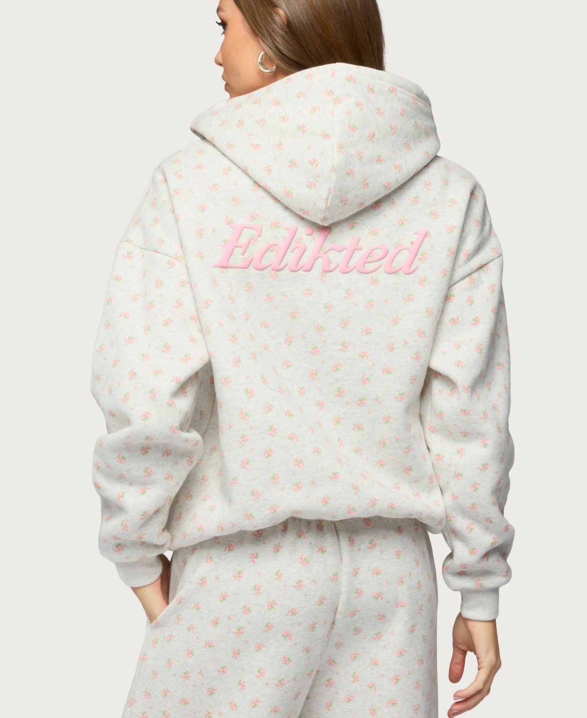 Edikted Womens Flower Power Hoodie