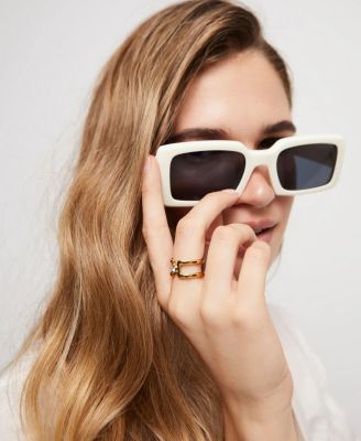 White Topaz Double Ring