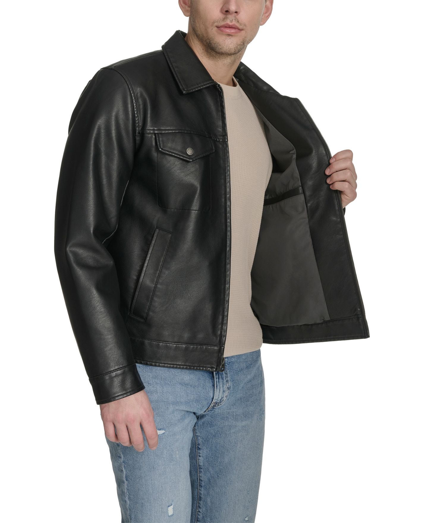 Мужская куртка Levi's Classic-Fit Trucker, цвет: Чёрный — фото 4